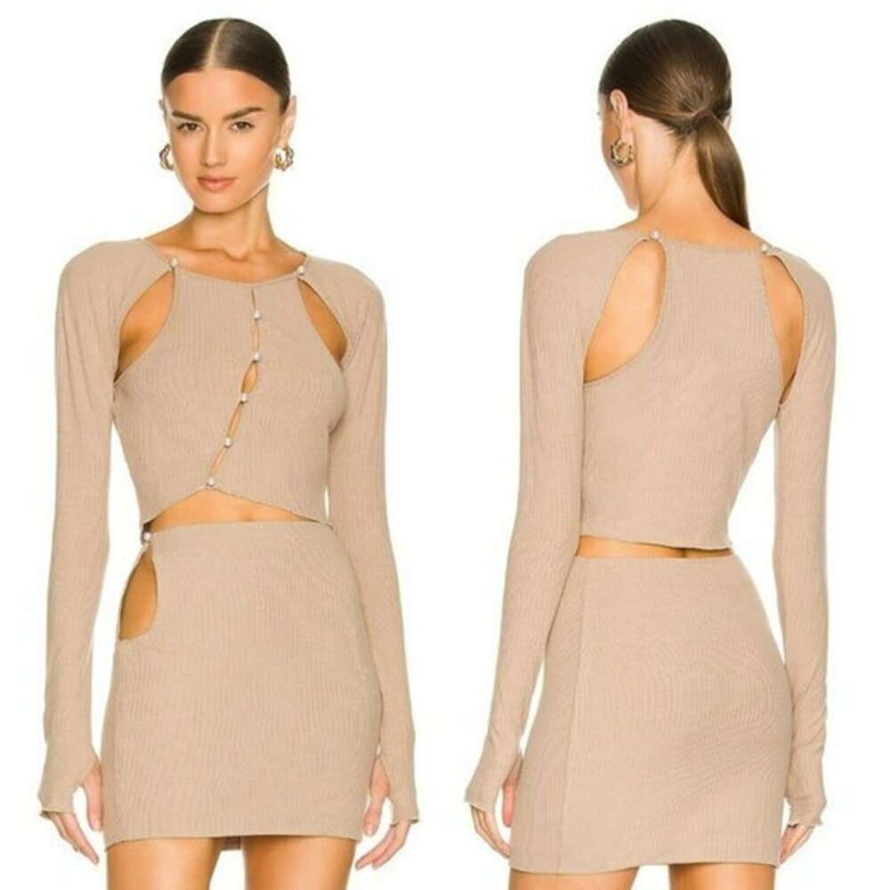H:ours Simonetta Top and Mini Skirt - Camel